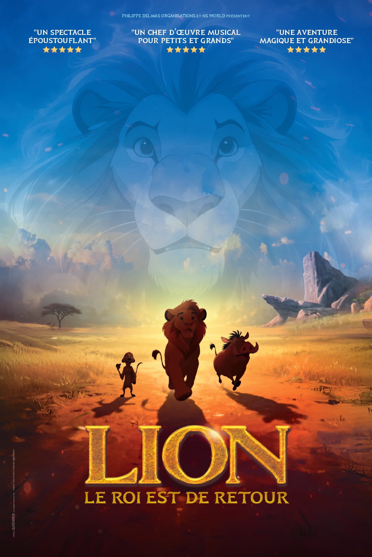 affiche lion le roi est de retour 40x60