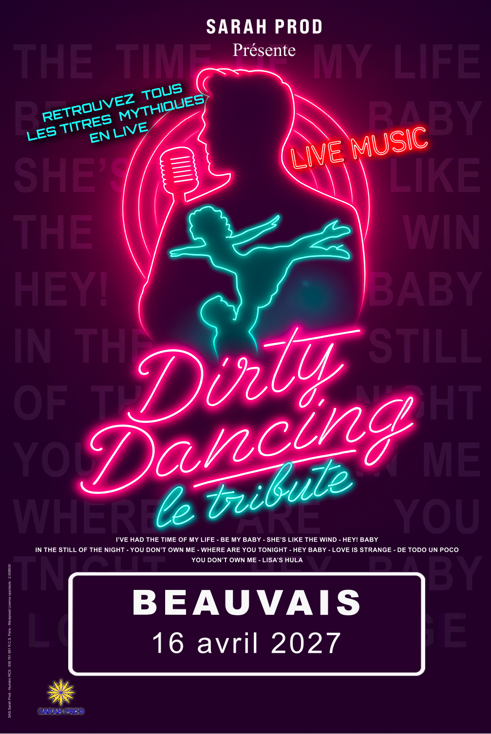 dirtydancing beauvais affiche 40x60